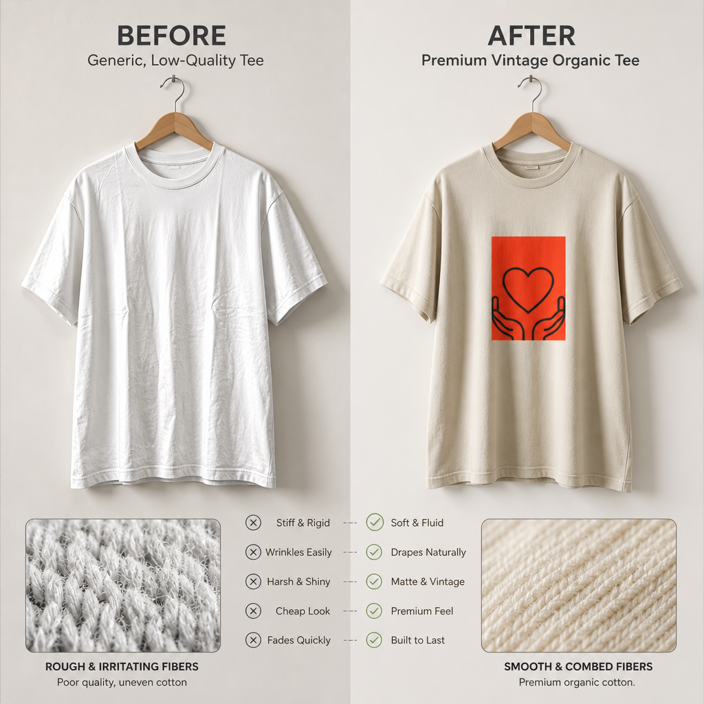 T-shirt vintage unisexe