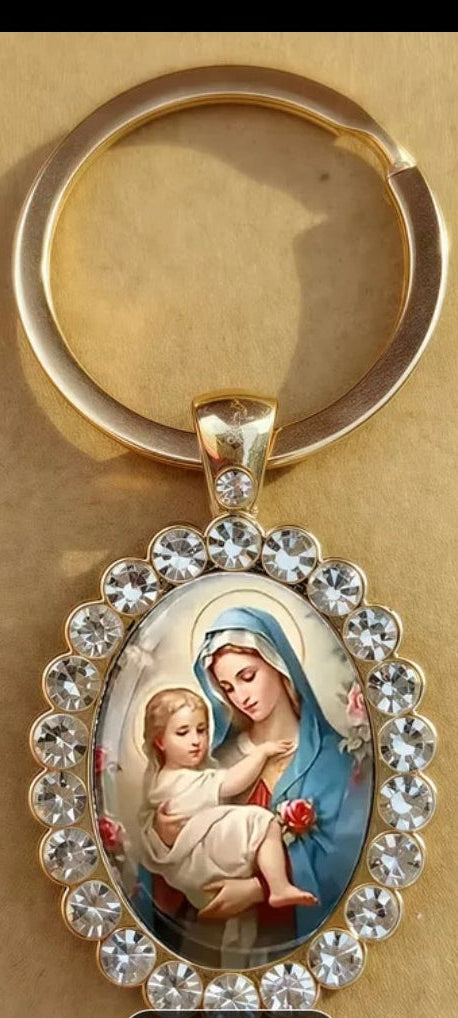 Virgin Mary keychain
